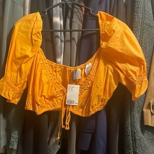 Orange crop top from H&M